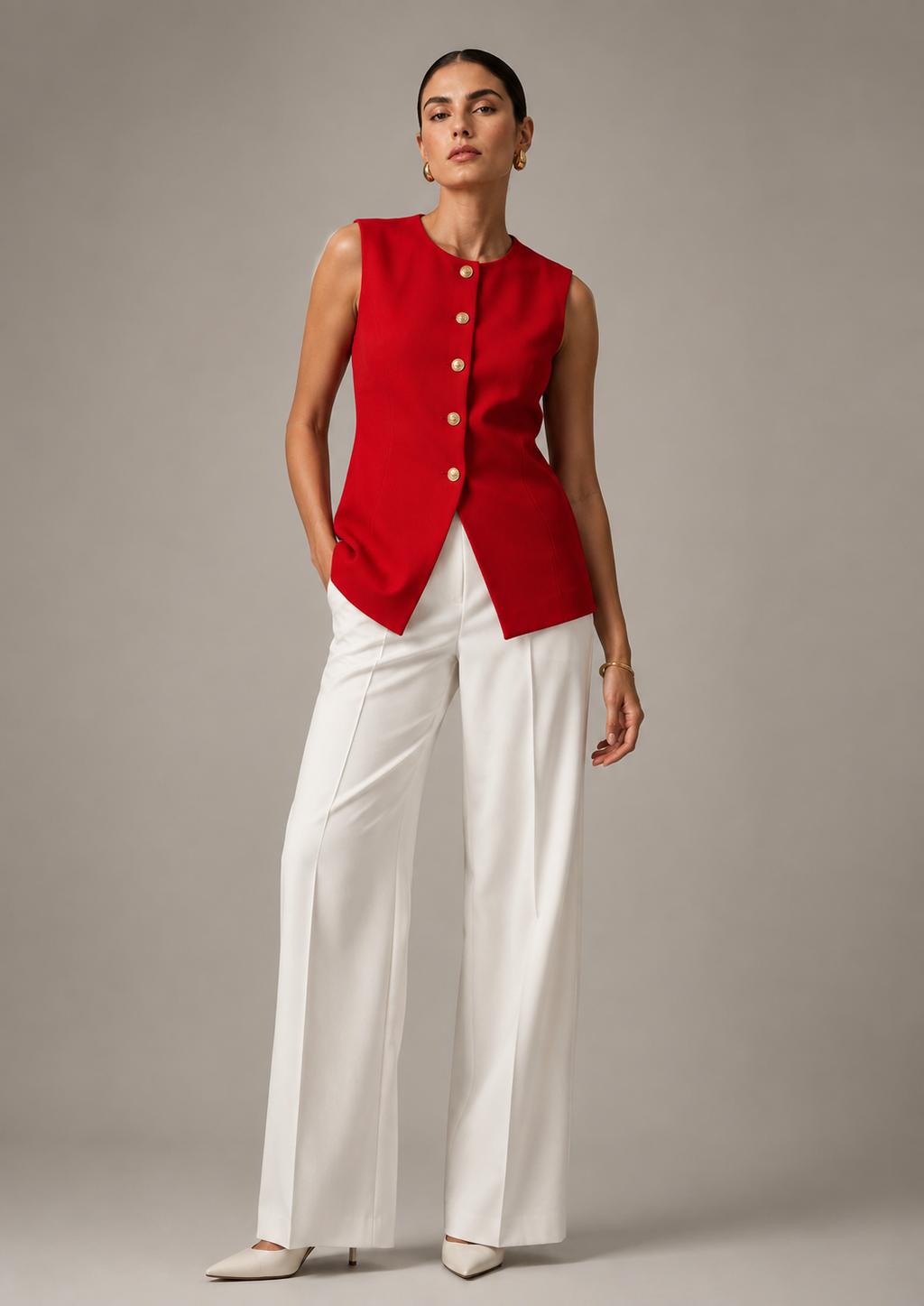 Gold Buttoned Vest