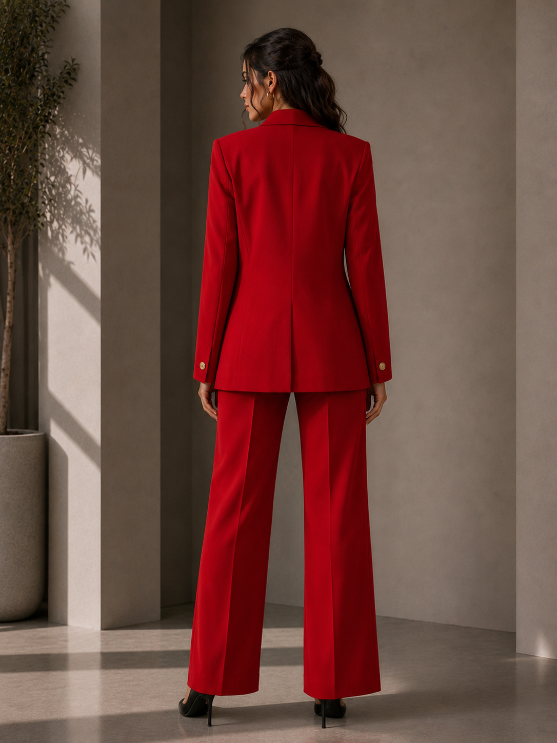 Gold Buttoned Blazer