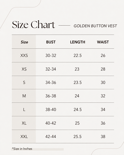 Gold Buttoned Vest