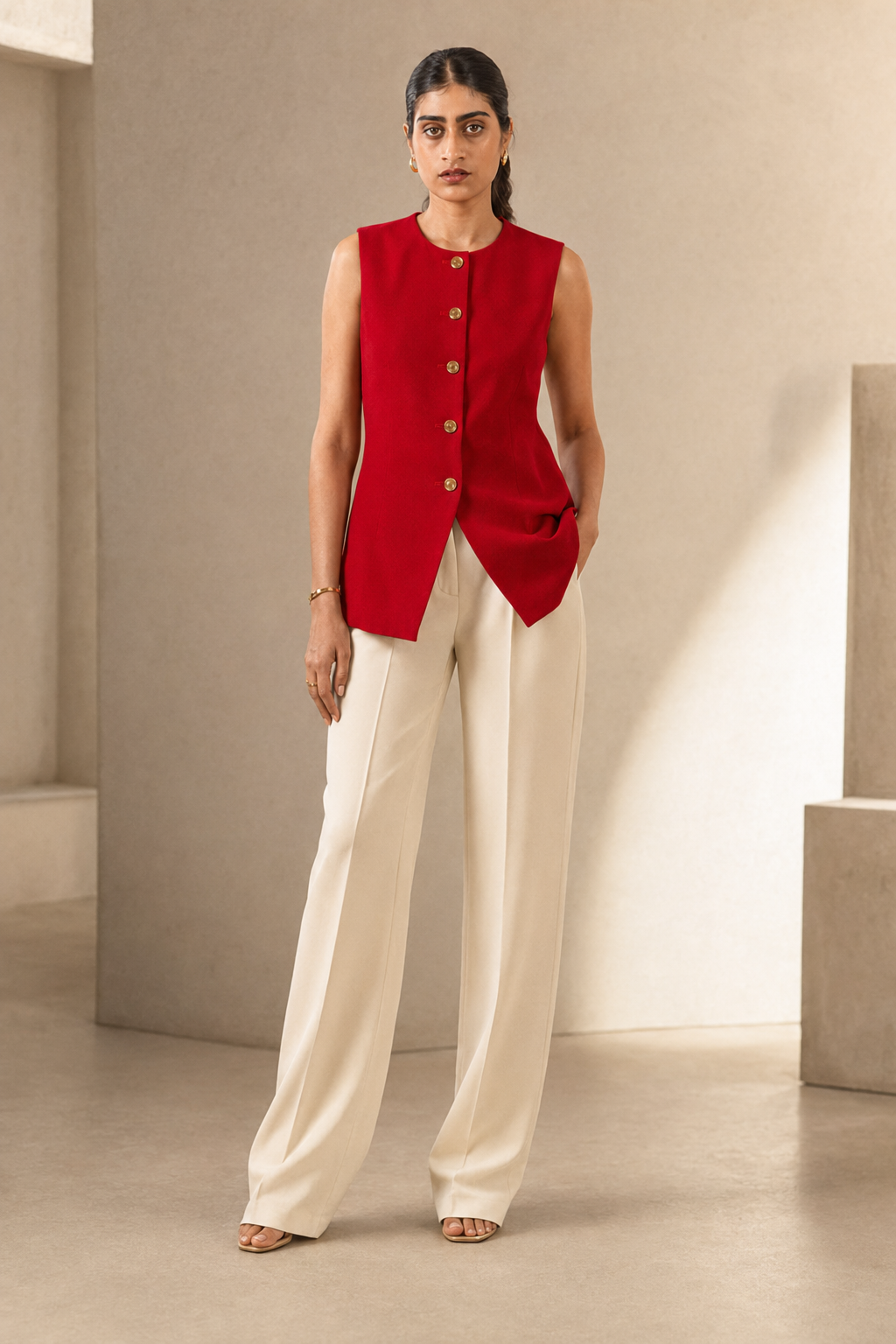 Gold Buttoned Vest