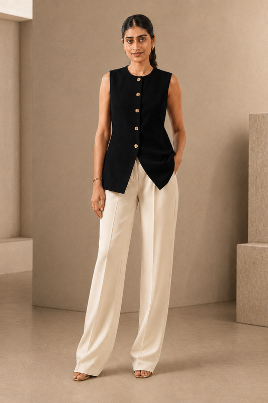 Gold Buttoned Vest