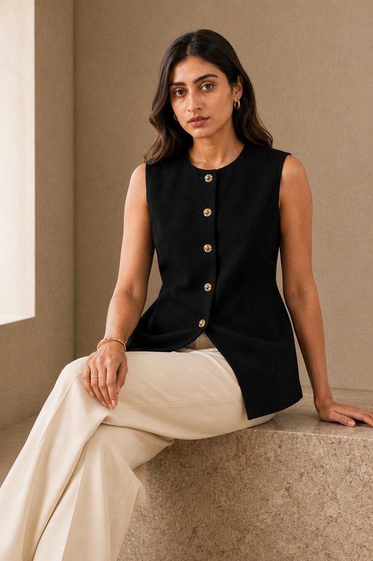 Gold Buttoned Vest