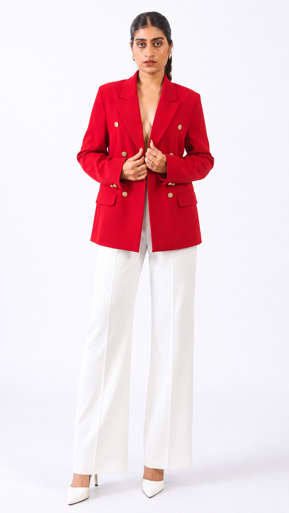 Gold Buttoned Blazer