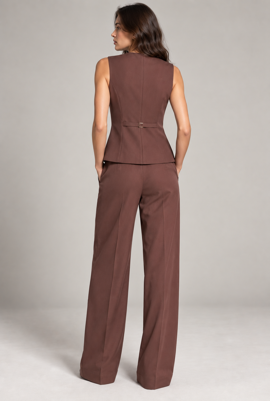 Double zipper vest - Mocha