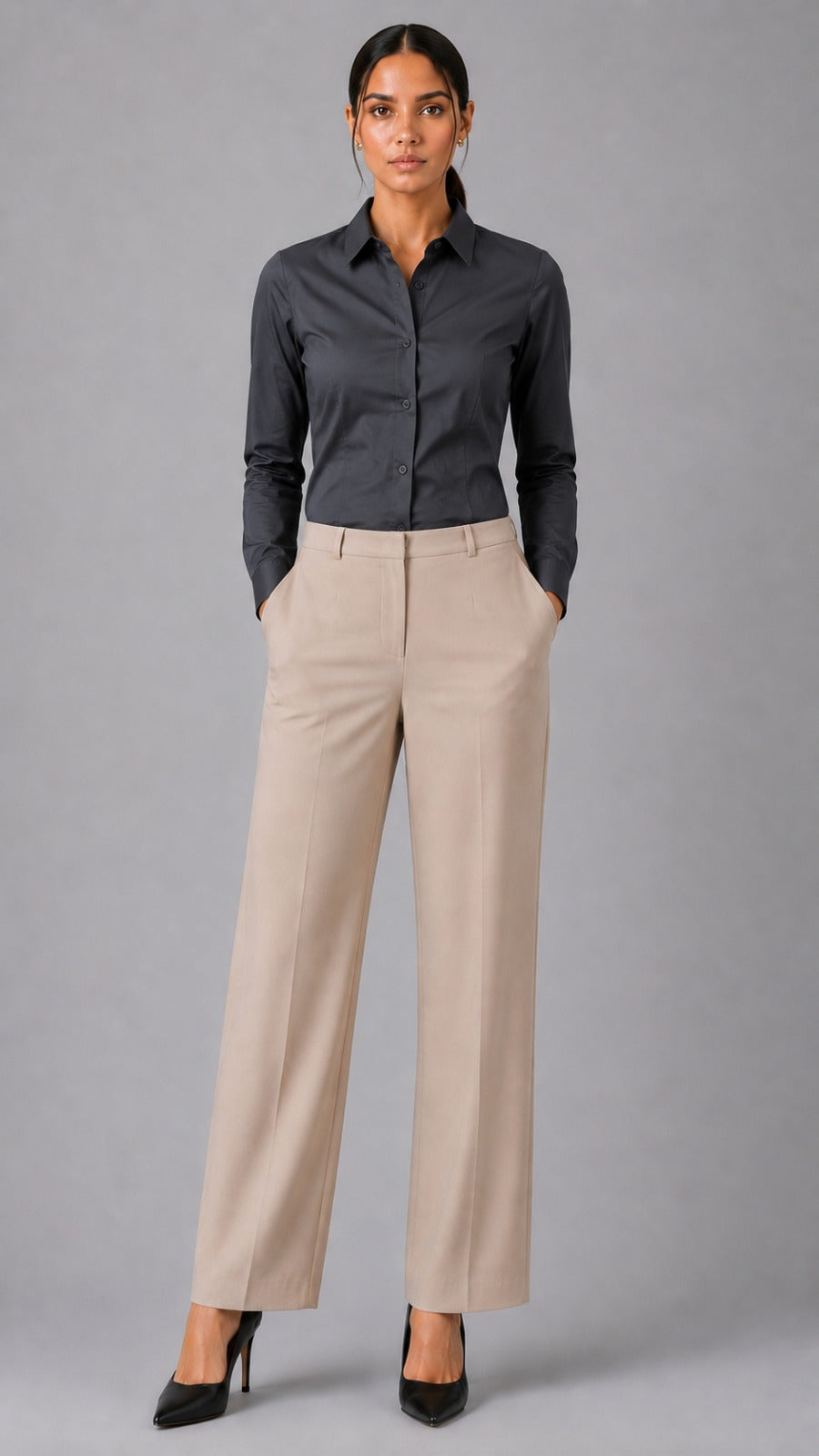 Wide leg Trousers - Beige